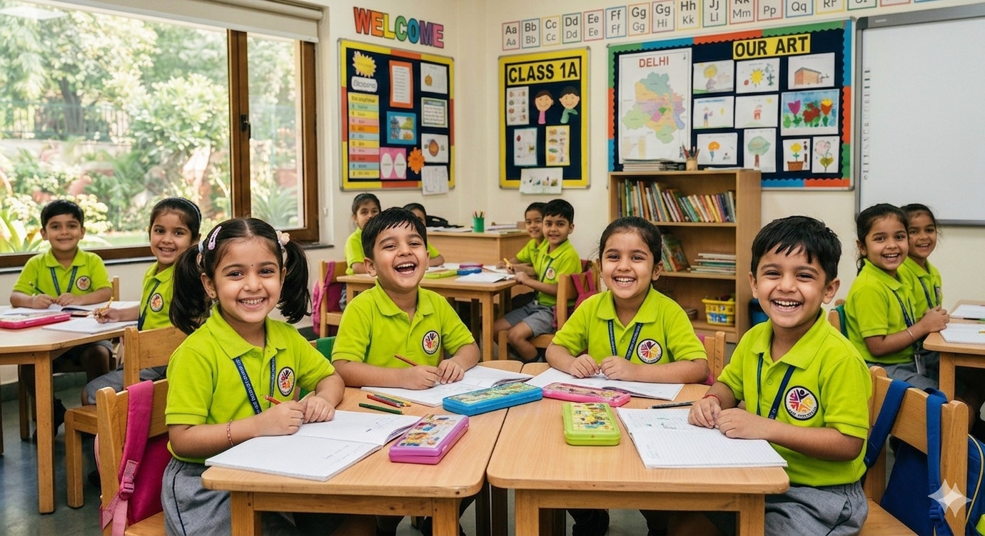 Happy children learning at Tiny Detectives Playschool